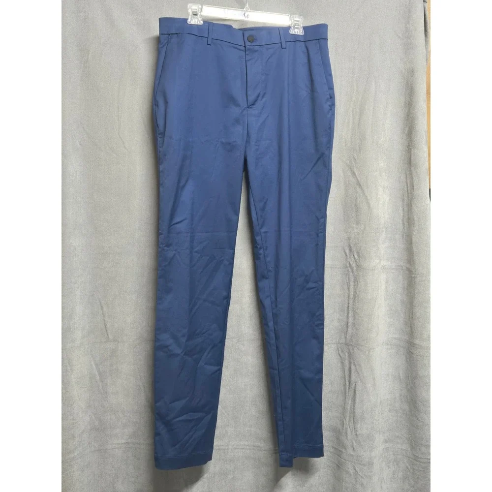 Banana Republic Men Slim Fit Chino Pants Blue 34x34 NWT Stretch Cotton Blend